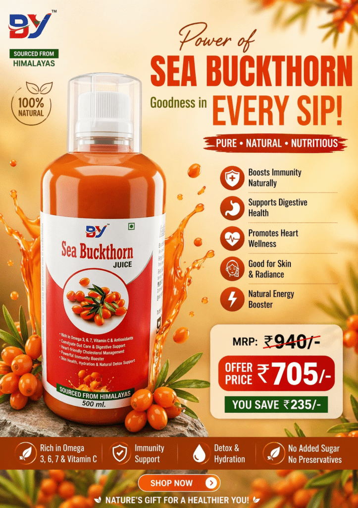 sea buckthorn juice , skin glowing juice
