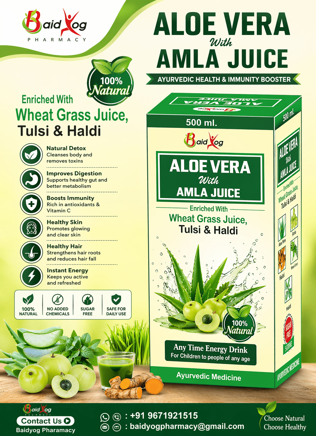 ALOEVERA WITH AMLA AYURVEDIC JUICE
