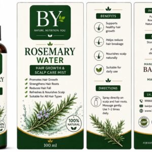 BY ROSEMARY WATER 100ML NATURAL HAIR GROWTH & SCALP CARE MIST
